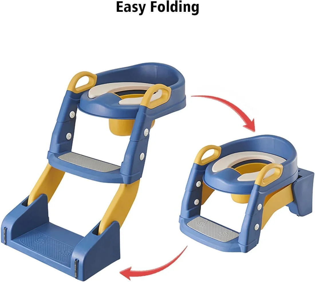 SafeSteps™ Premium Toddler Potty Training Ladder Seat – Stable, Foldable Design